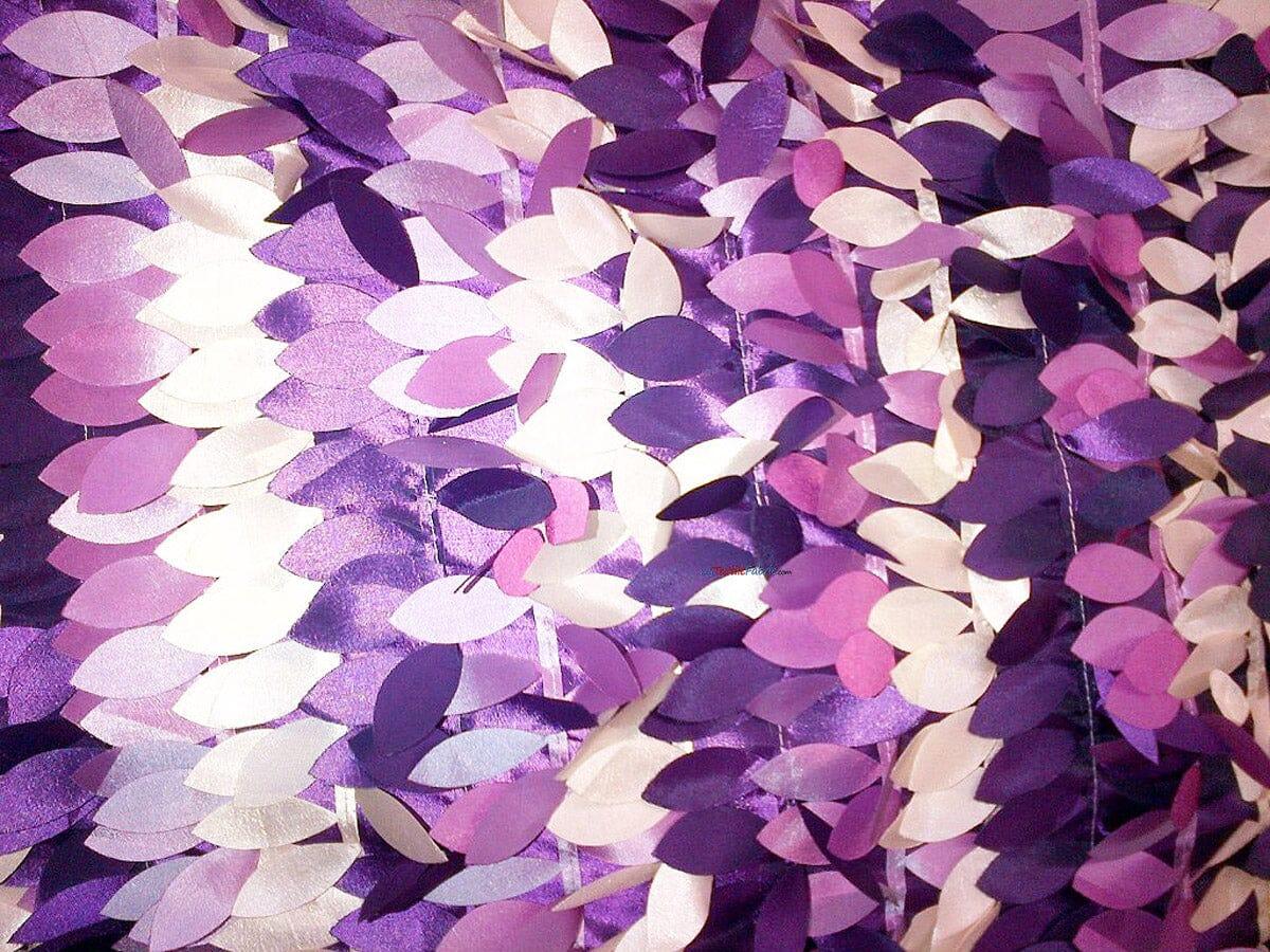 Leaf Taffeta | Hanging Leaf Taffeta | 57" Wide | Multiple Colors Available | Fabric mytextilefabric Yards Light Purple