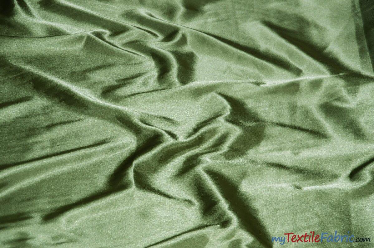 Silky Soft Medium Satin Fabric | Lightweight Event Drapery Satin | 60" Wide | Economic Satin by the Wholesale Bolt | Fabric mytextilefabric Bolts Light Sage 0036