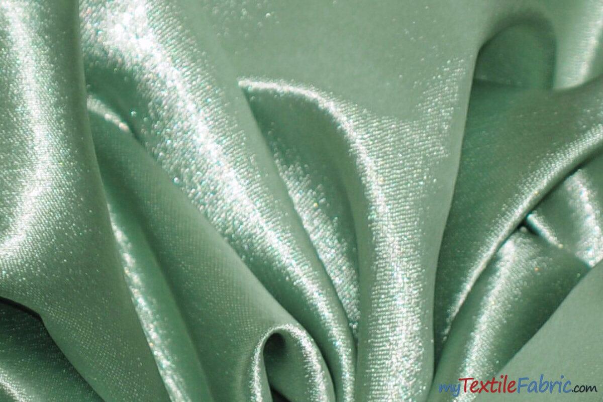 Superior Quality Crepe Back Satin | Japan Quality | 60" Wide | Continuous Yards | Multiple Colors | Fabric mytextilefabric Yards Light Sage