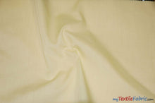 Load image into Gallery viewer, Polyester Cotton Broadcloth Fabric | 60&quot; Wide | Solid Colors | Wholesale Bolt | Multiple Colors | Fabric mytextilefabric Bolts Light Yellow 
