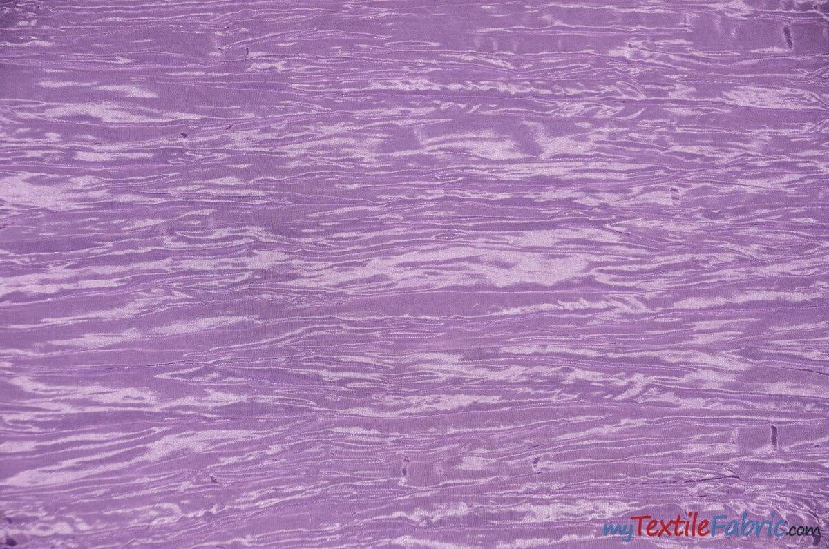 Crease Taffeta Fabric | Crush Taffeta | 52" Wide | Continuous Yards | Multiple Colors | Fabric mytextilefabric Yards Lilac