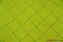 Load image into Gallery viewer, Taffeta Pintuck Fabric | 4&quot;x4&quot; Diamond | Diamond Taffeta Fabric | 58&quot; Wide | Multiple Colors | Continuous Yards | Fabric mytextilefabric Yards Lime 
