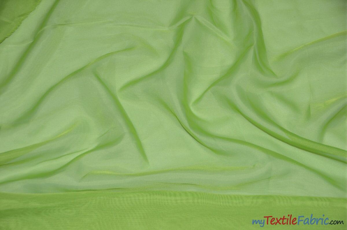 IFR Sheer Voile Fabric | 40 Colors | 120" Wide x 120 Yard Bolt | Wholesale Bolt for Wedding and Drape Panels and Home Curtain Panel | Fabric mytextilefabric Bolts Lime