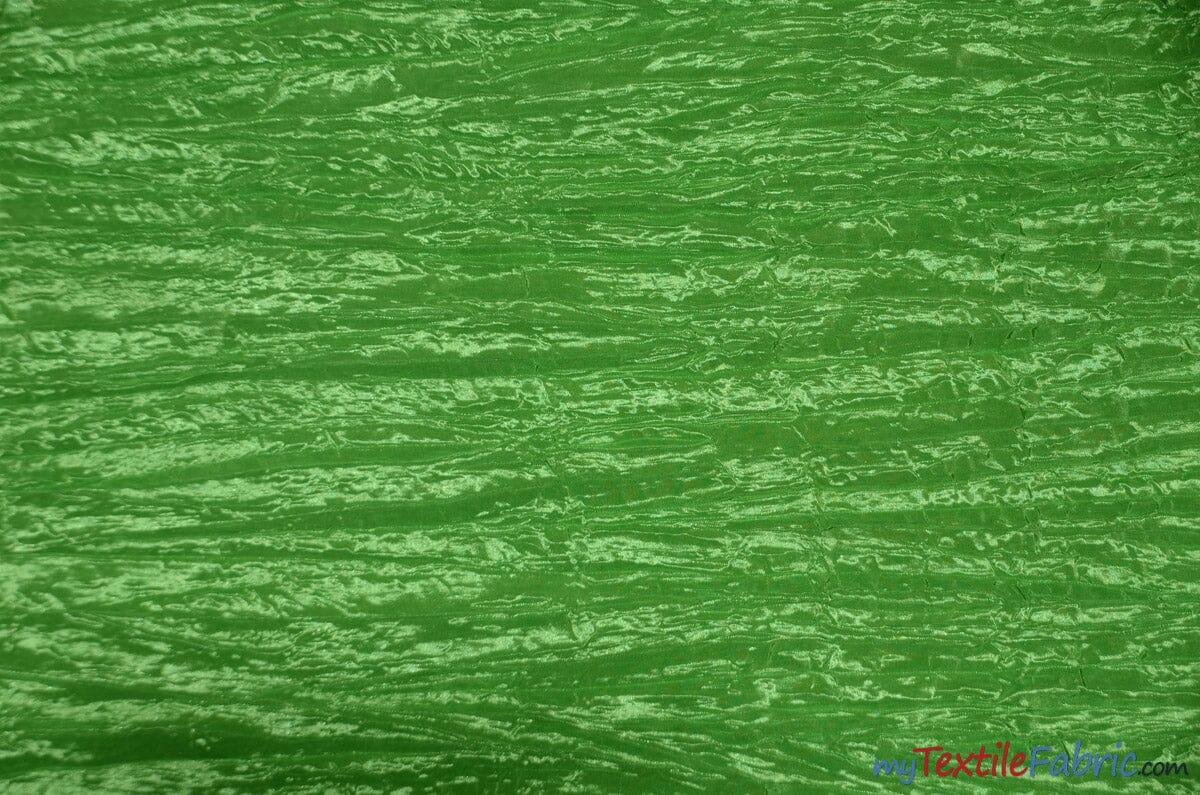 Crease Taffeta Fabric | Crush Taffeta | 52" Wide | Continuous Yards | Multiple Colors | Fabric mytextilefabric Yards Lime