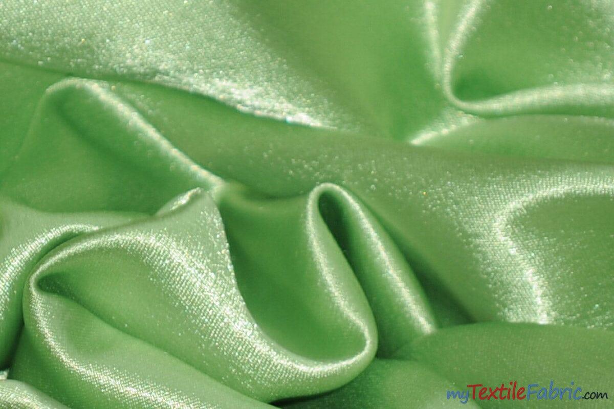 Superior Quality Crepe Back Satin | Japan Quality | 60" Wide | Continuous Yards | Multiple Colors | Fabric mytextilefabric Yards Lime