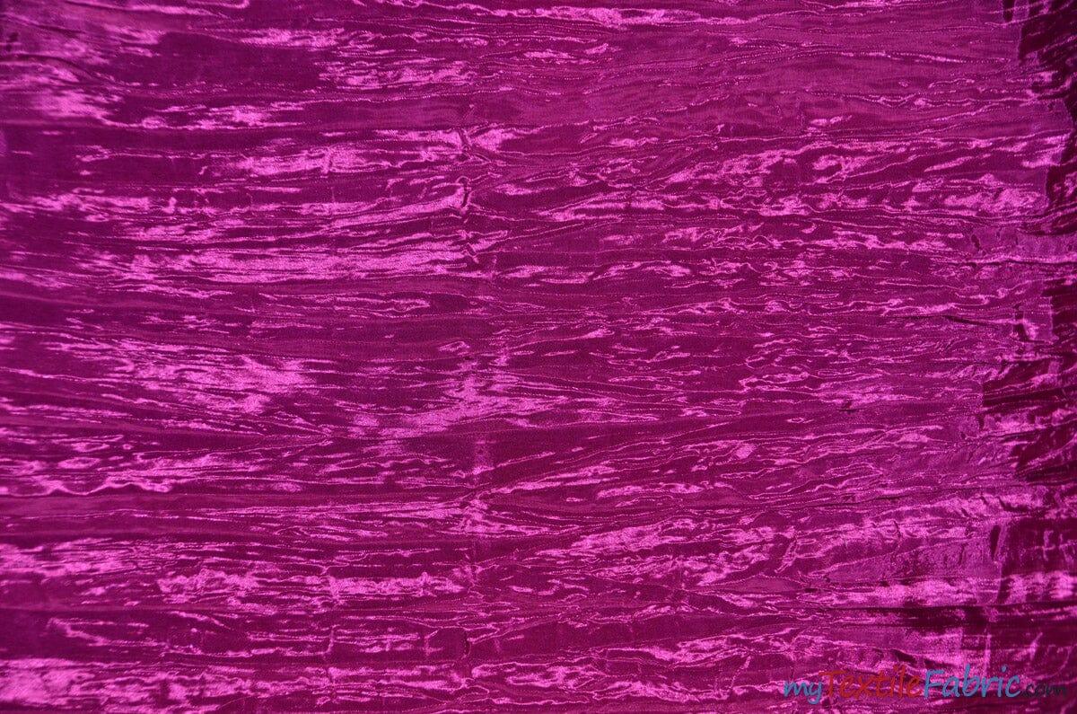 Crease Taffeta Fabric | Crush Taffeta | 52" Wide | Continuous Yards | Multiple Colors | Fabric mytextilefabric Yards Magenta