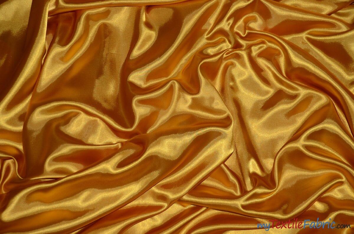 Silky Soft Medium Satin Fabric | Lightweight Event Drapery Satin | 60" Wide | Economic Satin by the Wholesale Bolt | Fabric mytextilefabric Bolts Mango 0022