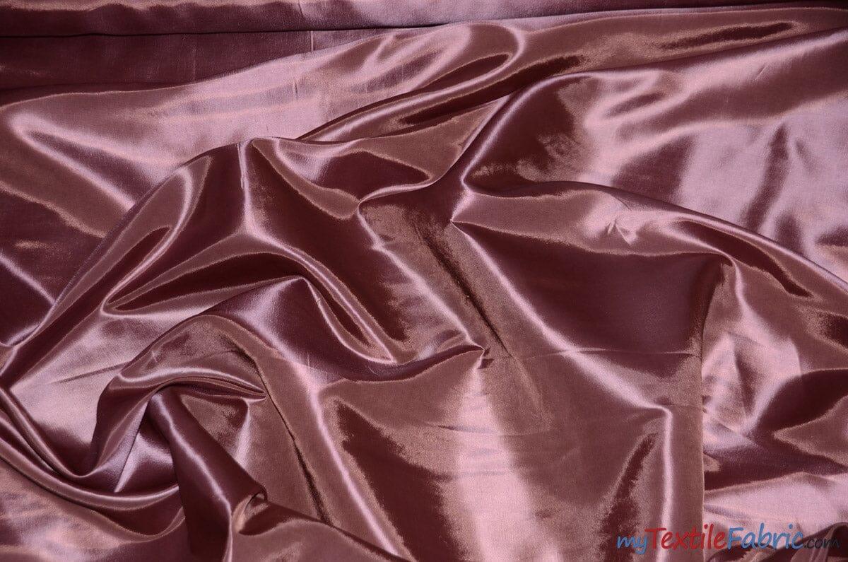 Taffeta Fabric | Two Tone Taffeta Fabric | Non Stretch Taffeta | 60" Wide | Multiple Solid Colors | Continuous Yards | Fabric mytextilefabric Yards Mauve