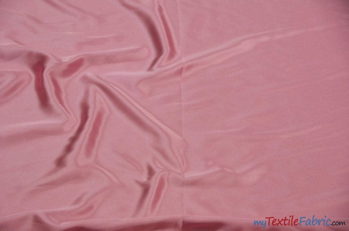 Silky Soft Medium Satin Fabric | Lightweight Event Drapery Satin | 60" Wide | Economic Satin by the Wholesale Bolt | Fabric mytextilefabric Bolts Mauve 0046