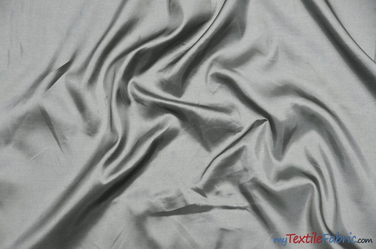 Taffeta Fabric | Two Tone Taffeta Fabric | Non Stretch Taffeta | 60" Wide | Multiple Solid Colors | Continuous Yards | Fabric mytextilefabric Yards Medium Grey
