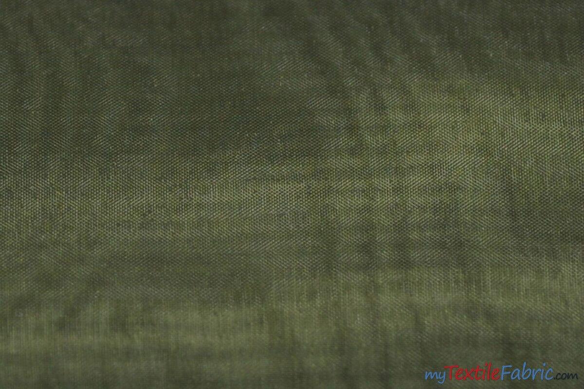 Soft and Smooth Mirror Organza Fabric | 60" Wide | Continuous Yards | Multiple Colors | Fabric mytextilefabric Yards Midnight Olive