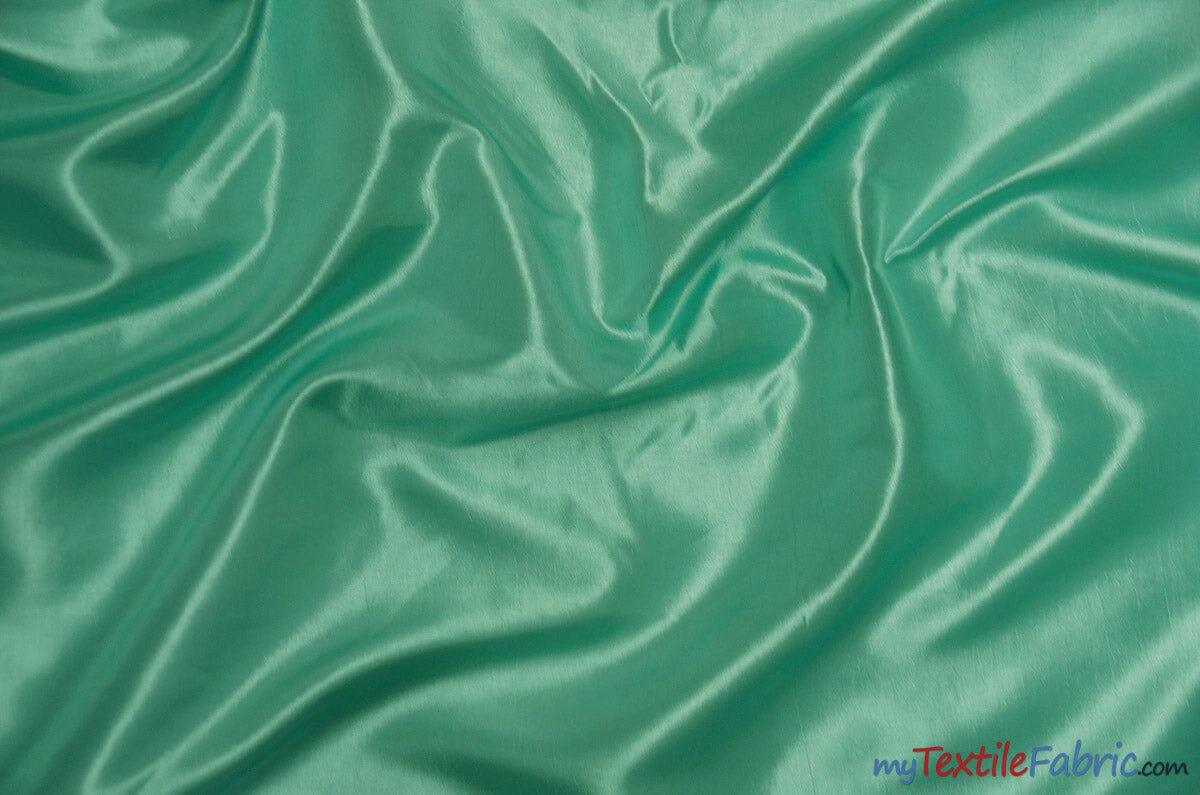 Taffeta Fabric | Two Tone Taffeta Fabric | Non Stretch Taffeta | 60" Wide | Multiple Solid Colors | Continuous Yards | Fabric mytextilefabric Yards Mint