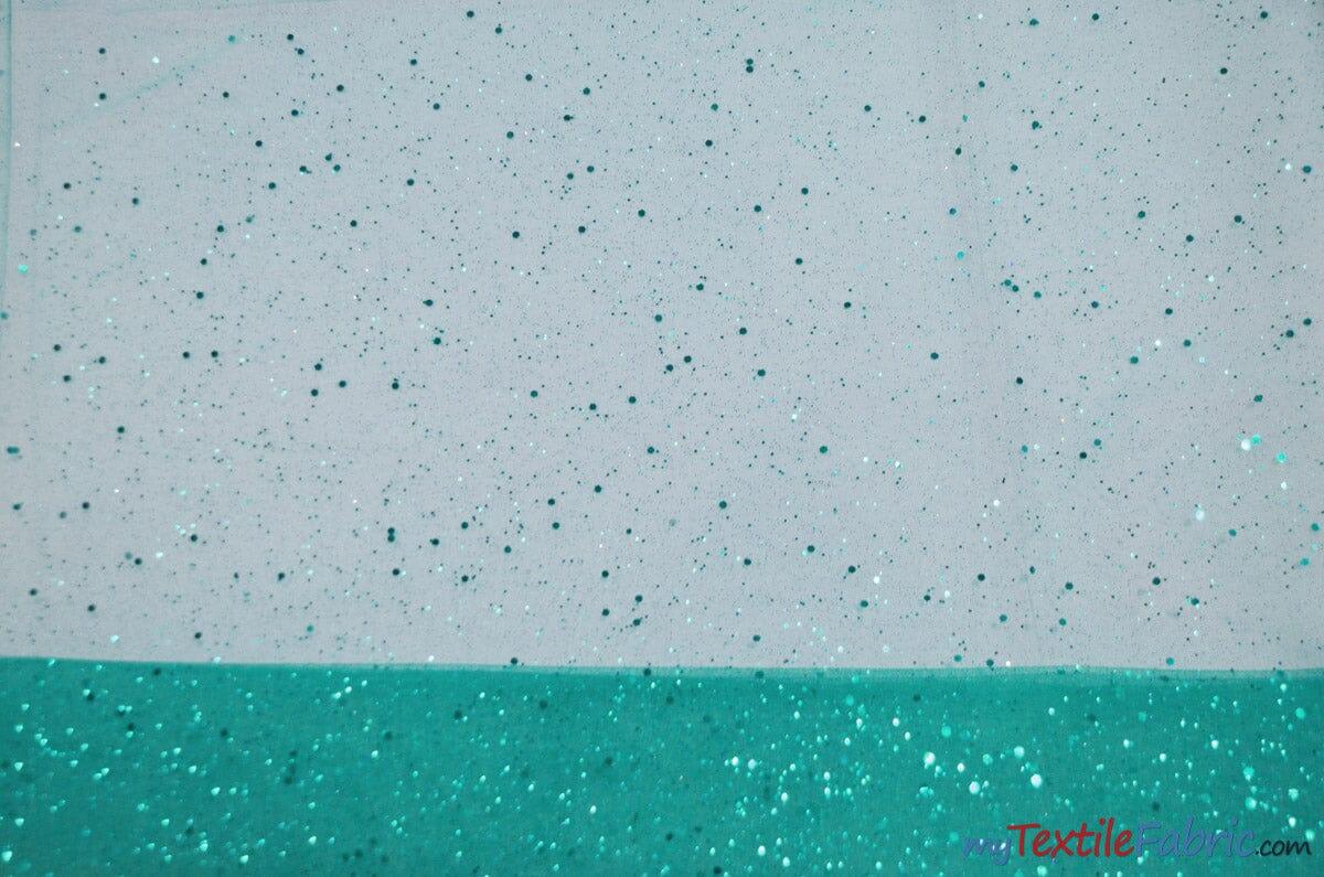 Tulle Glitter with Sequins and Glitter | 60" Wide | Multiple Colors | Glitter Tulle Fabric with Sequins Embellishments | Fabric mytextilefabric Yards Mint