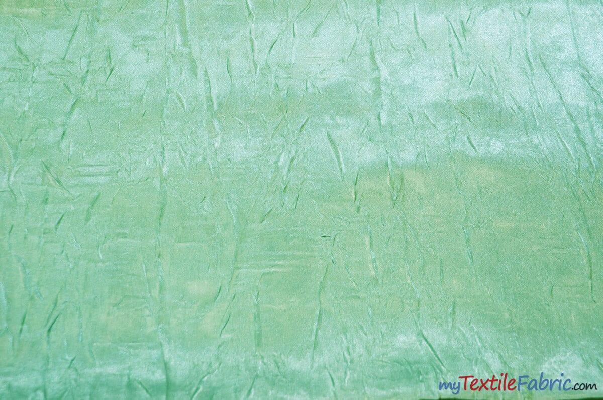 Silky Crush Satin | Crush Charmeuse Bichon Satin | 54" Wide | Continuous Yards | Multiple Colors | Fabric mytextilefabric Yards Mint
