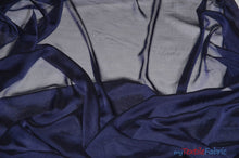 Load image into Gallery viewer, Two Tone Chiffon Fabric | Iridescent Chiffon Fabric | 60&quot; Wide | Clean Edge | Multiple Colors | Wholesale Bolt | Fabric mytextilefabric Bolts Navy Blue 

