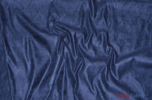 Load image into Gallery viewer, Suede Fabric | Microsuede | 40 Colors | 60&quot; Wide | Faux Suede | Upholstery Weight, Tablecloth, Bags, Pouches, Cosplay, Costume | Continuous Yards | Fabric mytextilefabric Yards Navy Blue 
