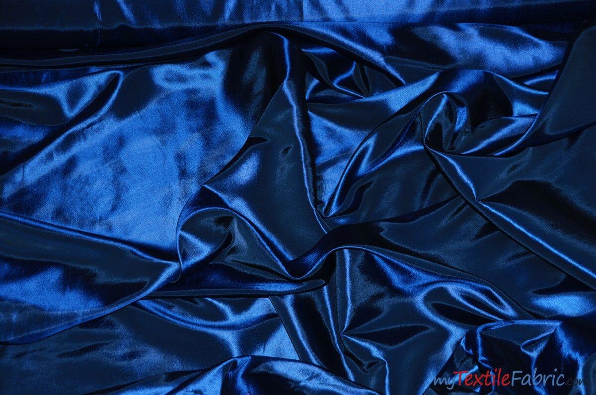 Taffeta Fabric | Two Tone Taffeta Fabric | Non Stretch Taffeta | 60" Wide | Multiple Solid Colors | Continuous Yards | Fabric mytextilefabric Yards Navy Blue
