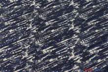Load image into Gallery viewer, Sequins Everleigh Lace Fabric | Everleigh Embroidery | 52&quot; Wide | Multiple Colors | Fabric mytextilefabric Yards Navy 
