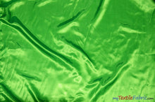 Load image into Gallery viewer, Charmeuse Satin Fabric | Silky Soft Satin | 60&quot; Wide | Continuous Yards | Multiple Colors | Fabric mytextilefabric Yards Neon Green 
