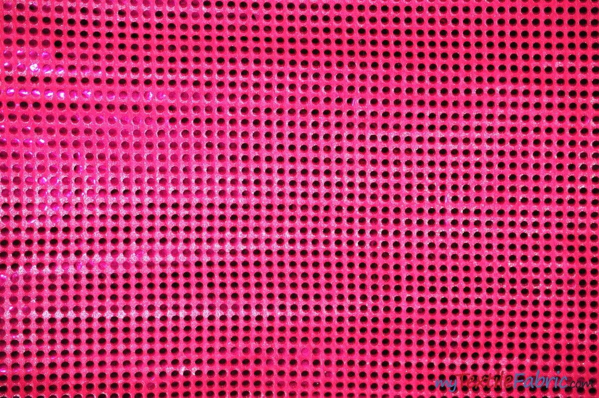 Confetti Dot Sequins Fabric | 6mm Sequins Fabric | 45" Wide | Glued 6mm Sequins Fabric | Costume Cosplay Fashion Decoration | Fabric mytextilefabric Yards Neon Pink