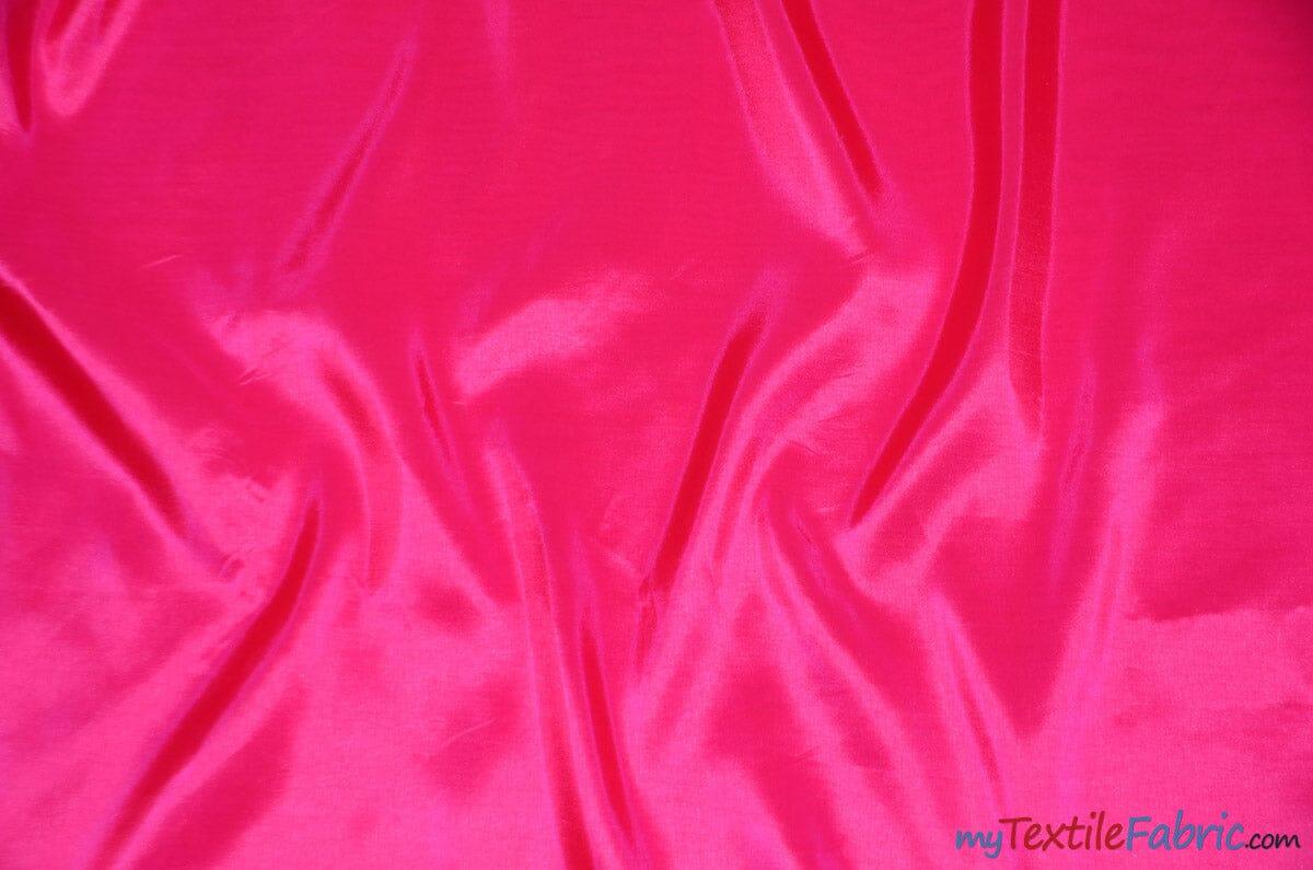 Taffeta Fabric | Two Tone Taffeta Fabric | Non Stretch Taffeta | 60" Wide | Multiple Solid Colors | Continuous Yards | Fabric mytextilefabric Yards Neon Pink