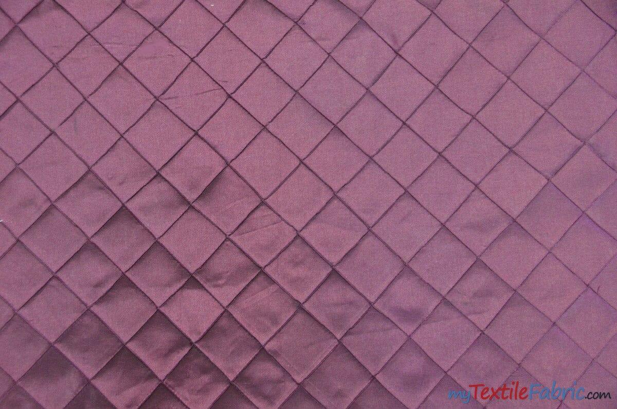 Taffeta Pintuck Fabric | 2"x2" Diamond | Diamond Taffeta Fabric | 54" Wide | Multiple Colors | Fabric mytextilefabric Yards Night Plum