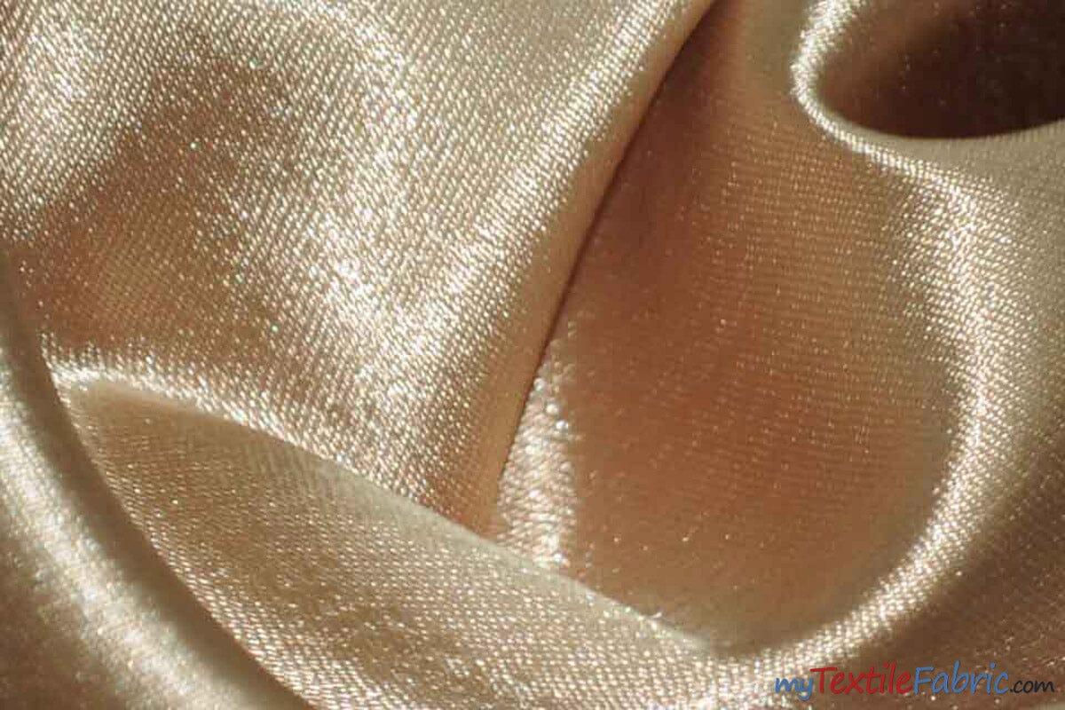 Superior Quality Crepe Back Satin | Japan Quality | 60" Wide | Continuous Yards | Multiple Colors | Fabric mytextilefabric Yards Old Gold