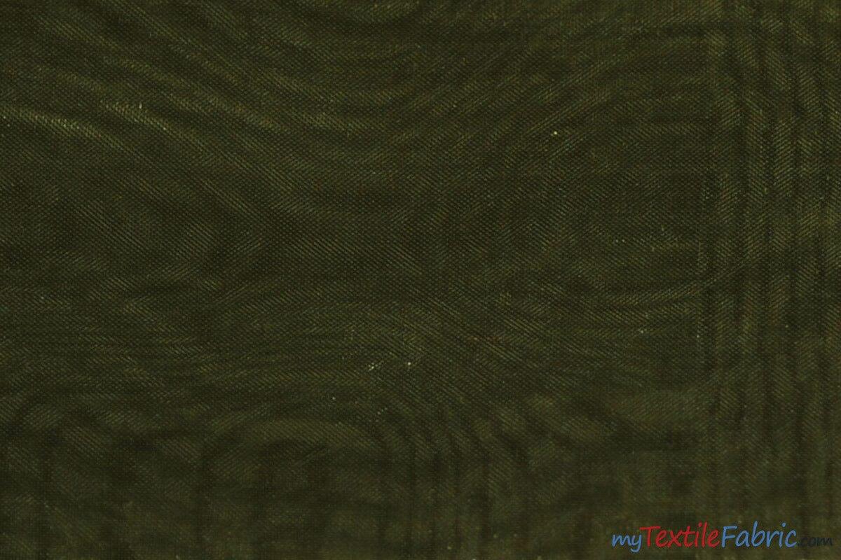 Soft and Smooth Mirror Organza Fabric | 60" Wide | Continuous Yards | Multiple Colors | Fabric mytextilefabric Yards Olive