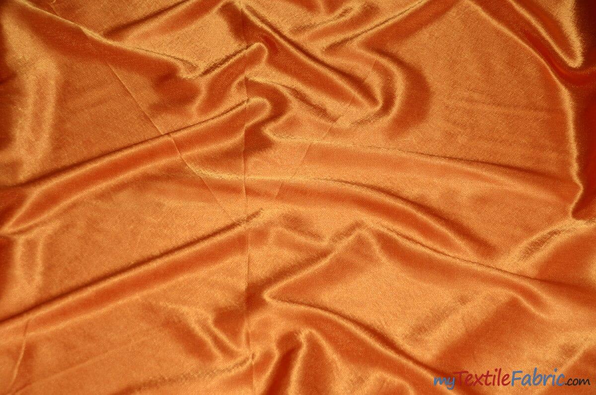 Crepe Back Satin | Korea Quality | 60" Wide | Continuous Yards | Multiple Colors | Fabric mytextilefabric Yards Orange