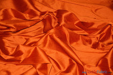 Load image into Gallery viewer, Polyester Silk Fabric | Faux Silk | Polyester Dupioni Fabric | Sample Swatch | 54&quot; Wide | Multiple Colors | Fabric mytextilefabric Sample Swatches Orange 
