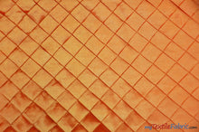 Load image into Gallery viewer, Taffeta Pintuck Fabric | 2&quot;x2&quot; Diamond | Diamond Taffeta Fabric | 54&quot; Wide | Multiple Colors | Fabric mytextilefabric Yards Orange 
