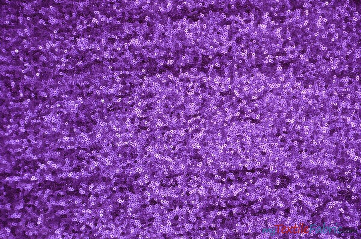 Glitz Mesh Sequins Fabric | 3mm Glitter Sequins | 52" Wide | Multiple Colors | Fabric mytextilefabric Yards Orchid