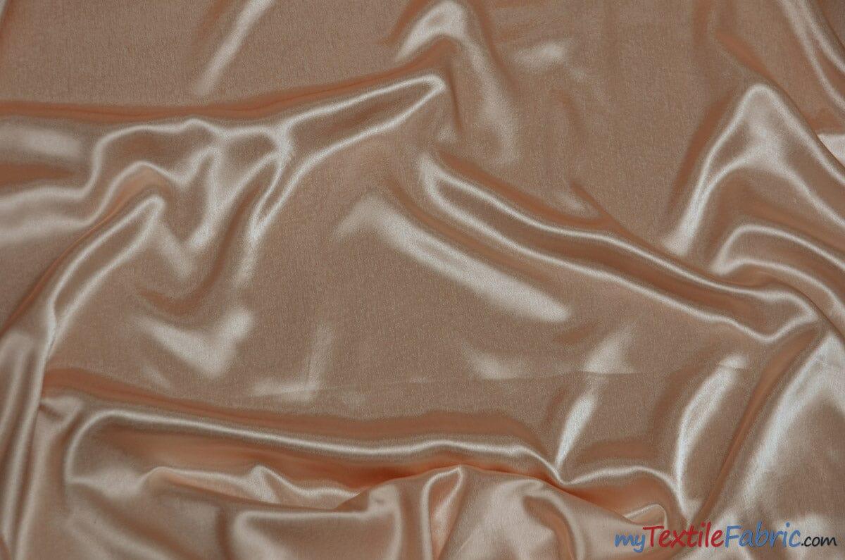 Crepe Back Satin | Korea Quality | 60" Wide | Continuous Yards | Multiple Colors | Fabric mytextilefabric Yards Peach