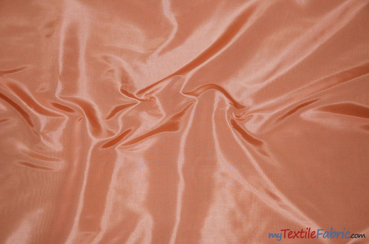 Taffeta Fabric | Two Tone Taffeta Fabric | Non Stretch Taffeta | 60" Wide | Multiple Solid Colors | Continuous Yards | Fabric mytextilefabric Yards Peach