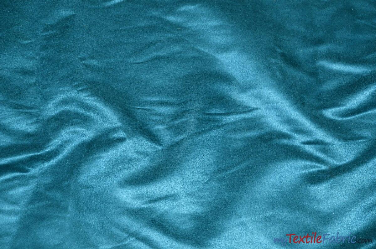 Suede Fabric | Microsuede | 40 Colors | 60" Wide | Faux Suede | Upholstery Weight, Tablecloth, Bags, Pouches, Cosplay, Costume | Continuous Yards | Fabric mytextilefabric Yards Peacock Blue