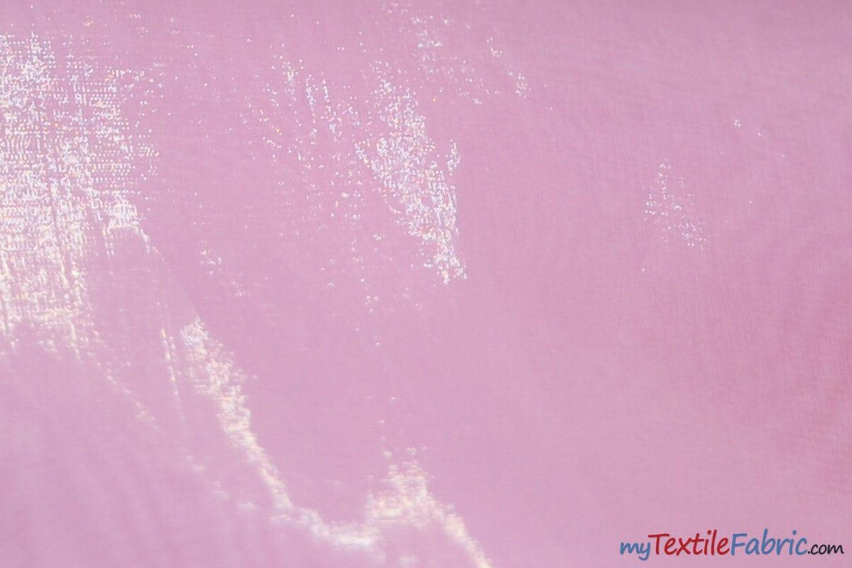 Soft and Smooth Mirror Organza Fabric | 60" Wide | Continuous Yards | Multiple Colors | Fabric mytextilefabric Yards Pink