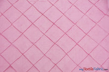 Load image into Gallery viewer, Taffeta Pintuck Fabric | 4&quot;x4&quot; Diamond | Diamond Taffeta Fabric | 58&quot; Wide | Multiple Colors | Continuous Yards | Fabric mytextilefabric Yards Pink 
