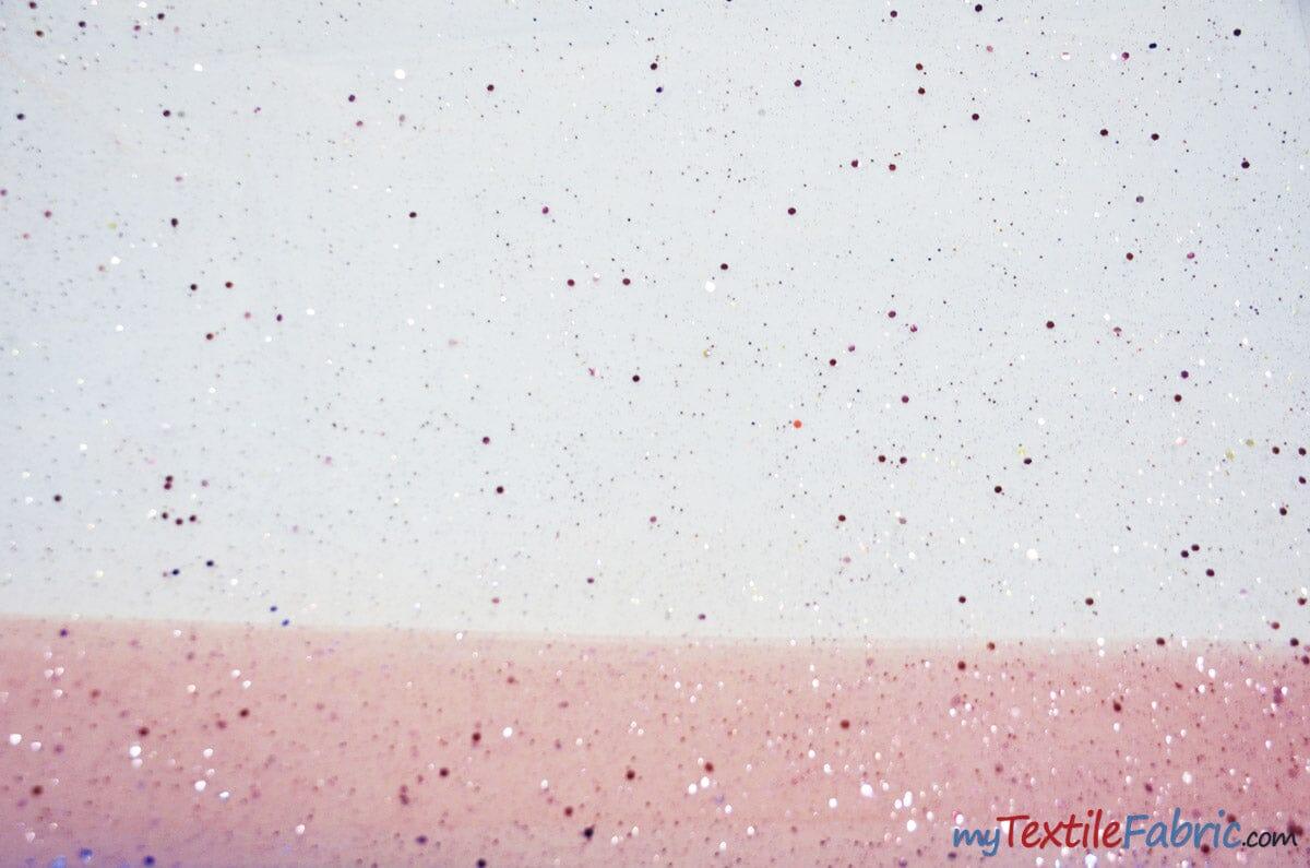 Tulle Glitter with Sequins and Glitter | 60" Wide | Multiple Colors | Glitter Tulle Fabric with Sequins Embellishments | Fabric mytextilefabric Yards Pink