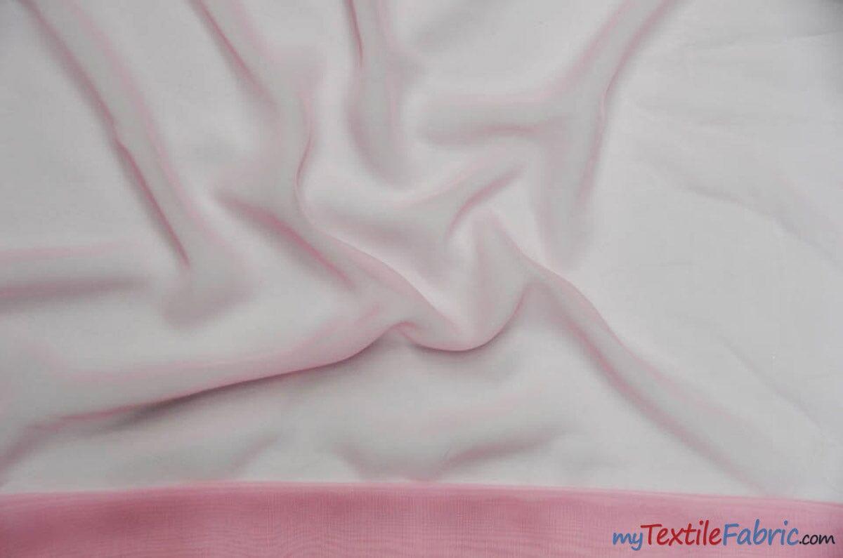 Double Georgette Fabric | 100% Polyester | 60" Wide | Multiple Colors | Poly Georgette Fabric | Fabric mytextilefabric Yards Pink