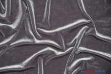 Load image into Gallery viewer, Soft and Plush Stretch Velvet Fabric | Stretch Velvet Spandex | 58&quot; Wide | Spandex Velour for Apparel, Costume, Cosplay, Drapes | Fabric mytextilefabric Yards Platinum 
