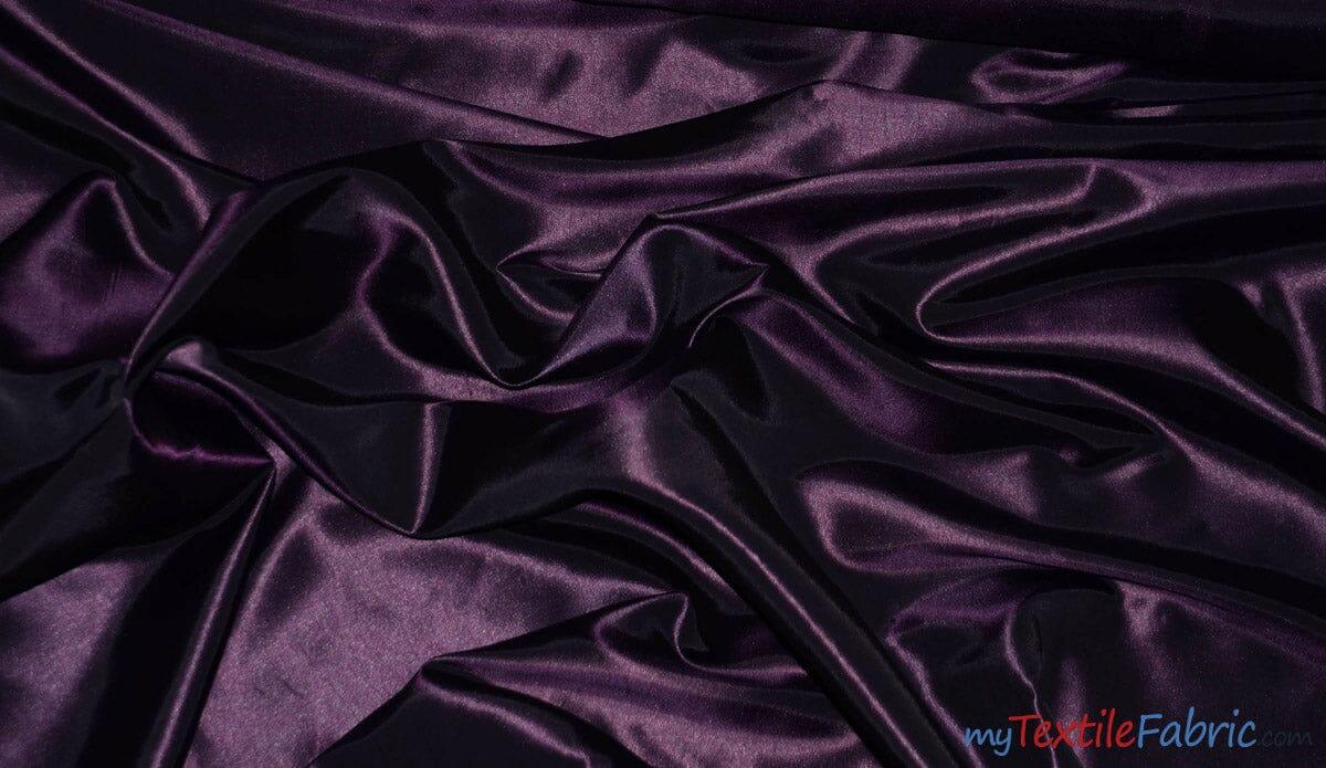 Stretch Taffeta Fabric | 60" Wide | Multiple Solid Colors | Continuous Yards | Costumes, Apparel, Cosplay, Designs | Fabric mytextilefabric Yards Plum