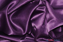 Load image into Gallery viewer, L&#39;Amour Satin Fabric | Polyester Matte Satin | Peau De Soie | 60&quot; Wide | Continuous Yards | Wedding Dress, Tablecloth, Multiple Colors | Fabric mytextilefabric Yards Plum 
