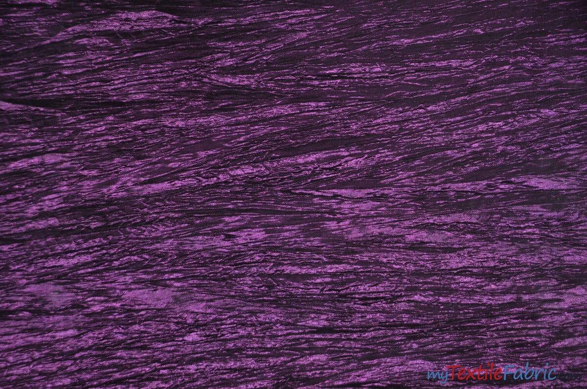 Crease Taffeta Fabric | Crush Taffeta | 52" Wide | Continuous Yards | Multiple Colors | Fabric mytextilefabric Yards Plum