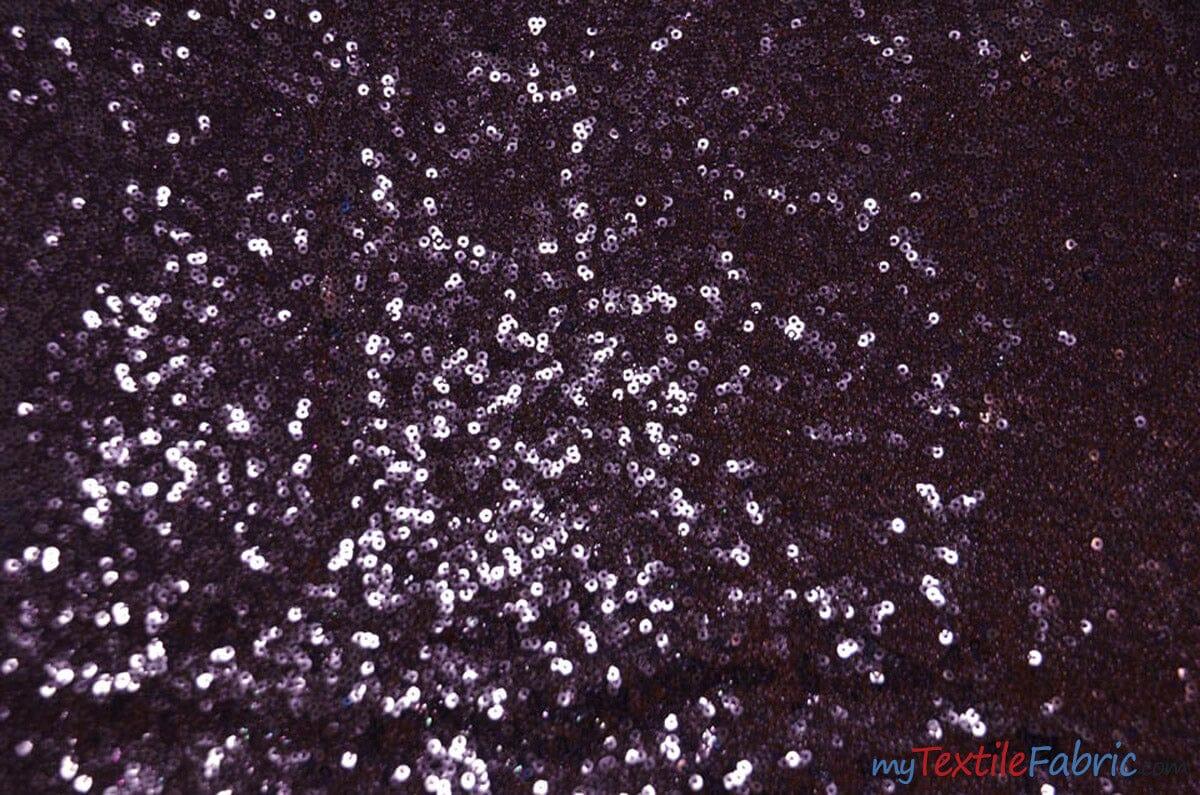 Glitz Mesh Sequins Fabric | 3mm Glitter Sequins | 52" Wide | Multiple Colors | Fabric mytextilefabric Yards Plum