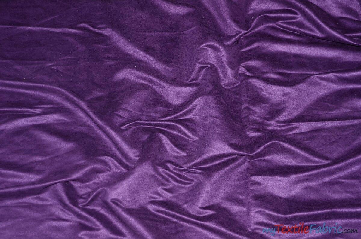 Suede Fabric | Microsuede | 40 Colors | 60" Wide | Faux Suede | Upholstery Weight, Tablecloth, Bags, Pouches, Cosplay, Costume | Wholesale Bolt | Fabric mytextilefabric Bolts Plum