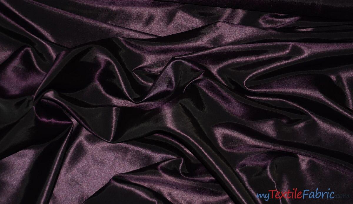Taffeta Fabric | Two Tone Taffeta Fabric | Non Stretch Taffeta | 60" Wide | Multiple Solid Colors | Continuous Yards | Fabric mytextilefabric Yards Plum