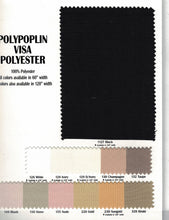 Load image into Gallery viewer, 60&quot; Wide Polyester Fabric Sample Swatches | Visa Polyester Poplin Sample Swatches | Basic Polyester for Tablecloths, Drapery, and Curtains | Fabric mytextilefabric 
