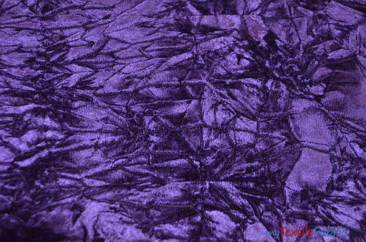 Crushed Triple Velvet | Crush Velvet Fabric | 45" Wide | Original Crushed Plush Velvet | Multiple Colors | Fabric mytextilefabric Yards Purple