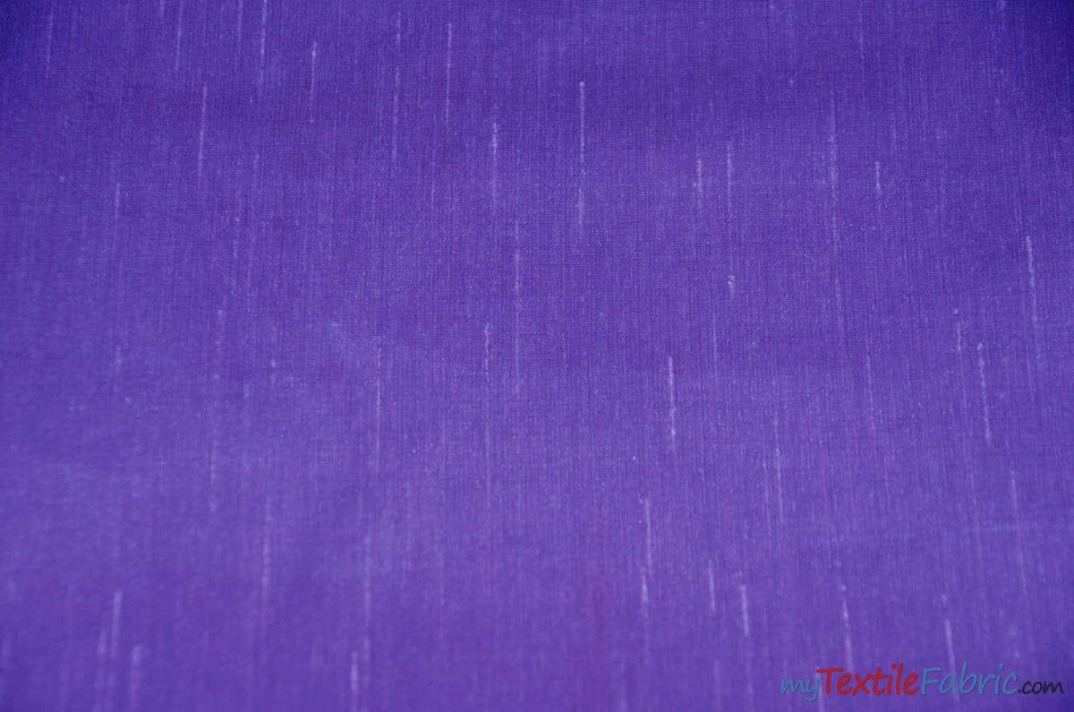 IFR Extra Wide Dupioni Silk | 100% Polyester Faux Dupioni Fabric | 120" Wide | Multiple Colors | Fabric mytextilefabric Yards Purple