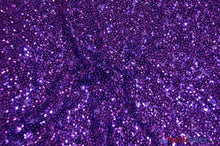 Load image into Gallery viewer, Gatsby Sequins Fabric | 6mm Flat Sewn Sequins on Mesh | 52&quot; Wide | Multiple Colors | Fabric mytextilefabric Yards Purple 
